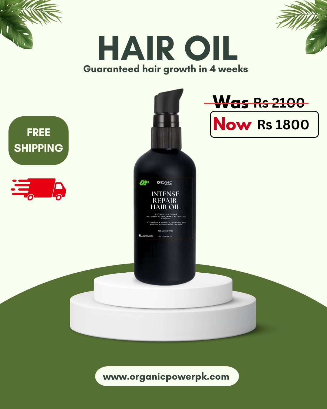 INTENSE REPAIR HAIR OIL 100ml - ORGANIC POWER