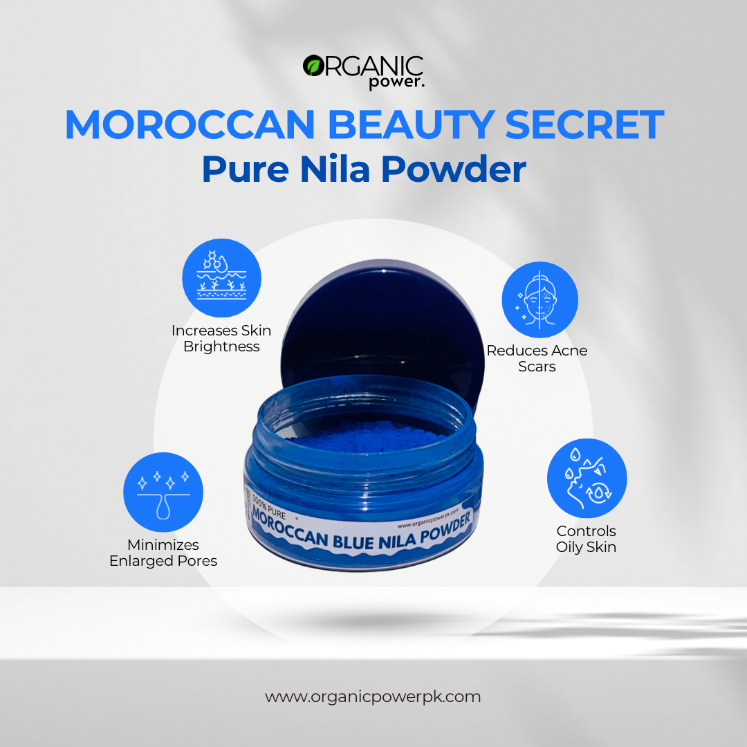 Moroccan Blue Nila Powder - For Face Brightening