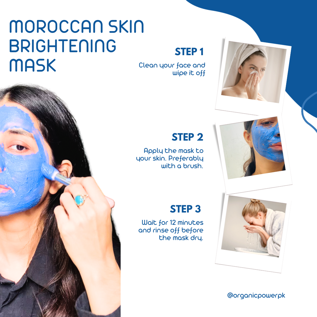 Moroccan Blue Nila Powder - For Face Brightening