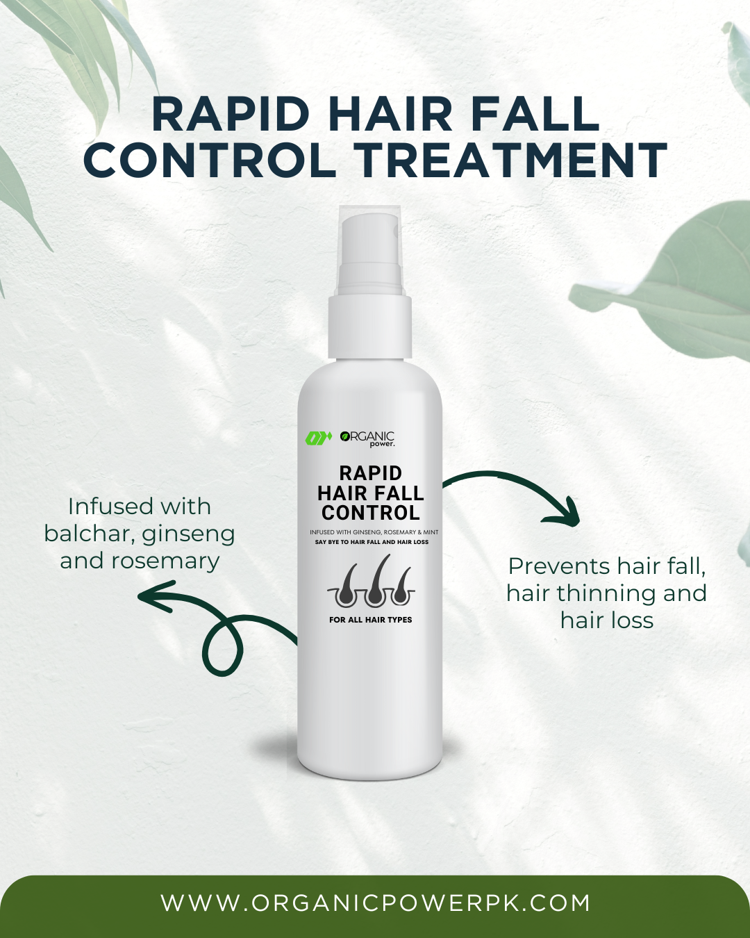 Rapid Hair Fall Control Treatment – 100% Natural Solution for Hair fall Stronger, Healthier Hair